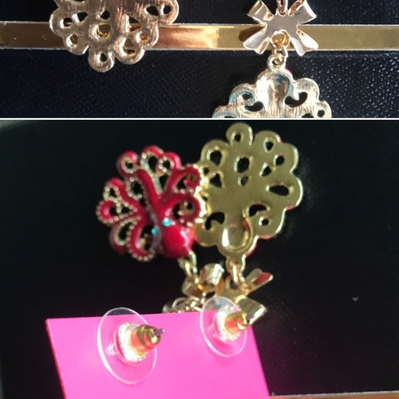 Betsey Johnson Asymmetrical Octopus Earrings - Picture 3 of 3